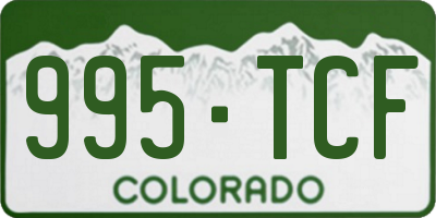 CO license plate 995TCF