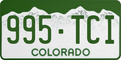 CO license plate 995TCI