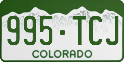 CO license plate 995TCJ