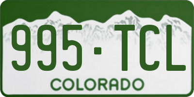 CO license plate 995TCL