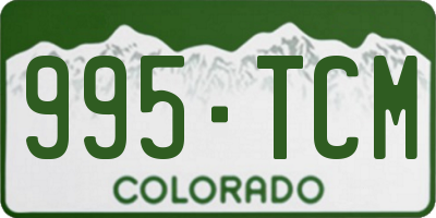 CO license plate 995TCM