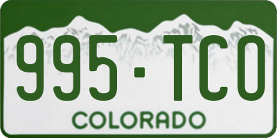 CO license plate 995TCO