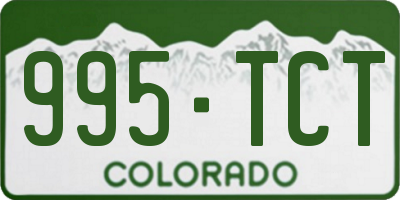 CO license plate 995TCT