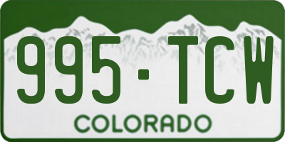 CO license plate 995TCW