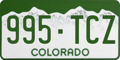 CO license plate 995TCZ