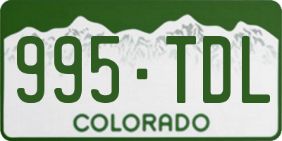 CO license plate 995TDL