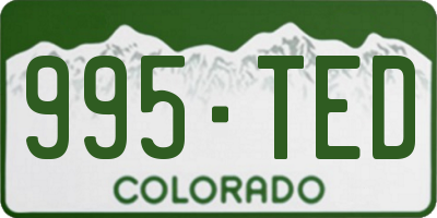 CO license plate 995TED