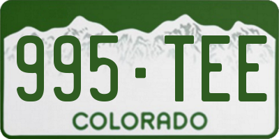 CO license plate 995TEE