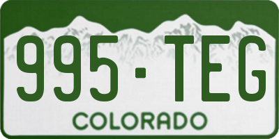 CO license plate 995TEG