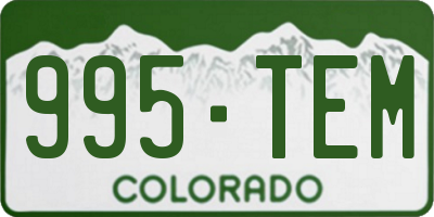 CO license plate 995TEM