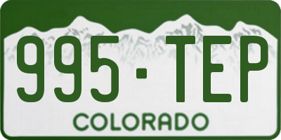 CO license plate 995TEP