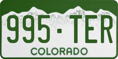 CO license plate 995TER