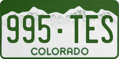 CO license plate 995TES