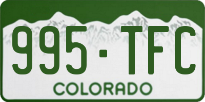 CO license plate 995TFC