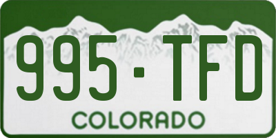 CO license plate 995TFD