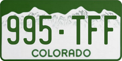 CO license plate 995TFF