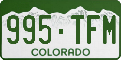 CO license plate 995TFM