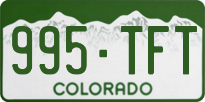CO license plate 995TFT