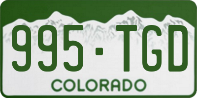 CO license plate 995TGD