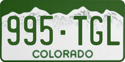 CO license plate 995TGL