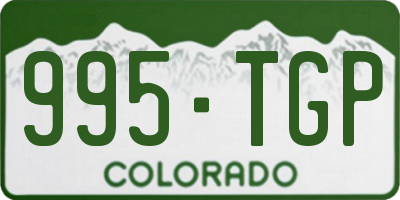 CO license plate 995TGP