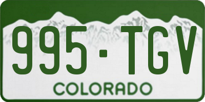CO license plate 995TGV