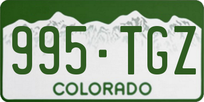 CO license plate 995TGZ
