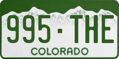 CO license plate 995THE