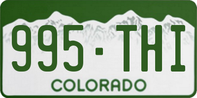 CO license plate 995THI