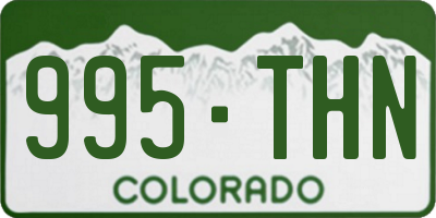 CO license plate 995THN