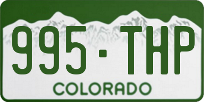 CO license plate 995THP