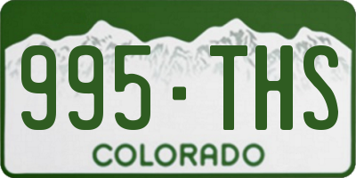 CO license plate 995THS