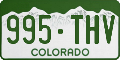 CO license plate 995THV