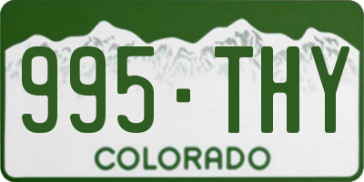 CO license plate 995THY