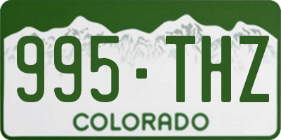 CO license plate 995THZ