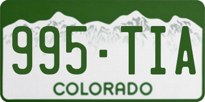 CO license plate 995TIA