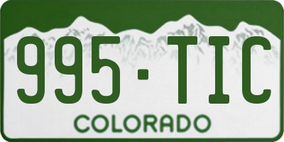 CO license plate 995TIC