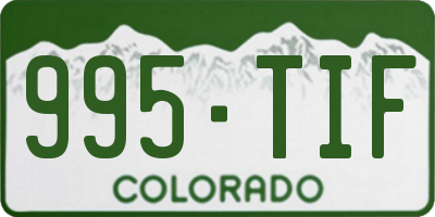 CO license plate 995TIF