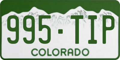 CO license plate 995TIP