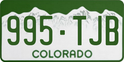 CO license plate 995TJB