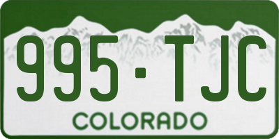 CO license plate 995TJC