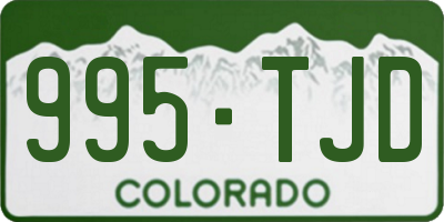 CO license plate 995TJD