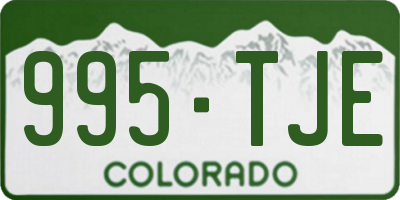 CO license plate 995TJE