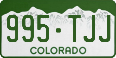 CO license plate 995TJJ