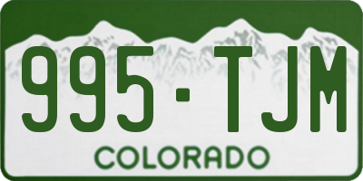 CO license plate 995TJM