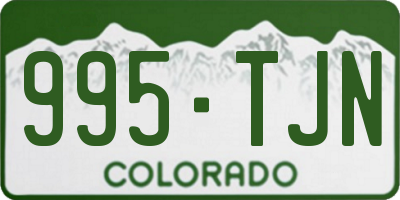 CO license plate 995TJN