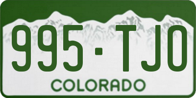 CO license plate 995TJO