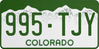 CO license plate 995TJY