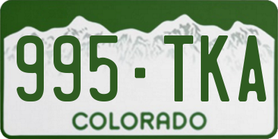 CO license plate 995TKA