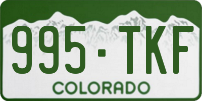 CO license plate 995TKF